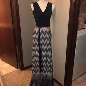 Tau cross front maxi dress